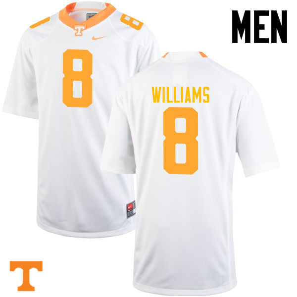 Men #8 Latrell Williams Tennessee Volunteers College Football Jerseys-White